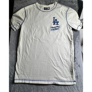 Los Angeles Dodgers Shirt Mens M White MLB Baseball New Era 100% Cotton